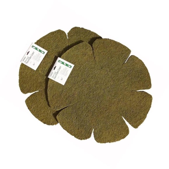 π2/$20πBosmere F521 2-Pack 16" Cloverleaf Basket Liners Coco Fiber Green/Brown - Picture 4 of 4